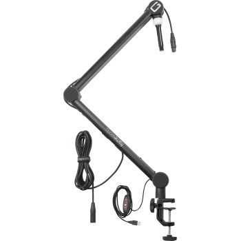 GATOR FRAMEWORKS GFWMICBCBM4000 support de micro de bureau professionnel avec voyant "on-air"