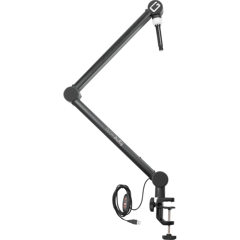 GATOR FRAMEWORKS GFWMICBCBM4000 support de micro de bureau professionnel avec voyant "on-air"