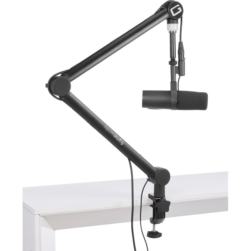 GATOR FRAMEWORKS GFWMICBCBM4000 support de micro de bureau professionnel avec voyant "on-air"