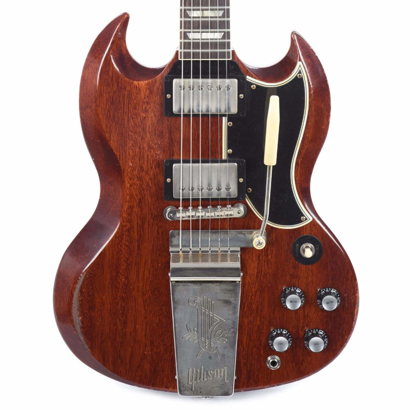 GIBSON 1964 SG Standard Reissue w/ Maestro Vibrola Heavy Aged Faded Cherry