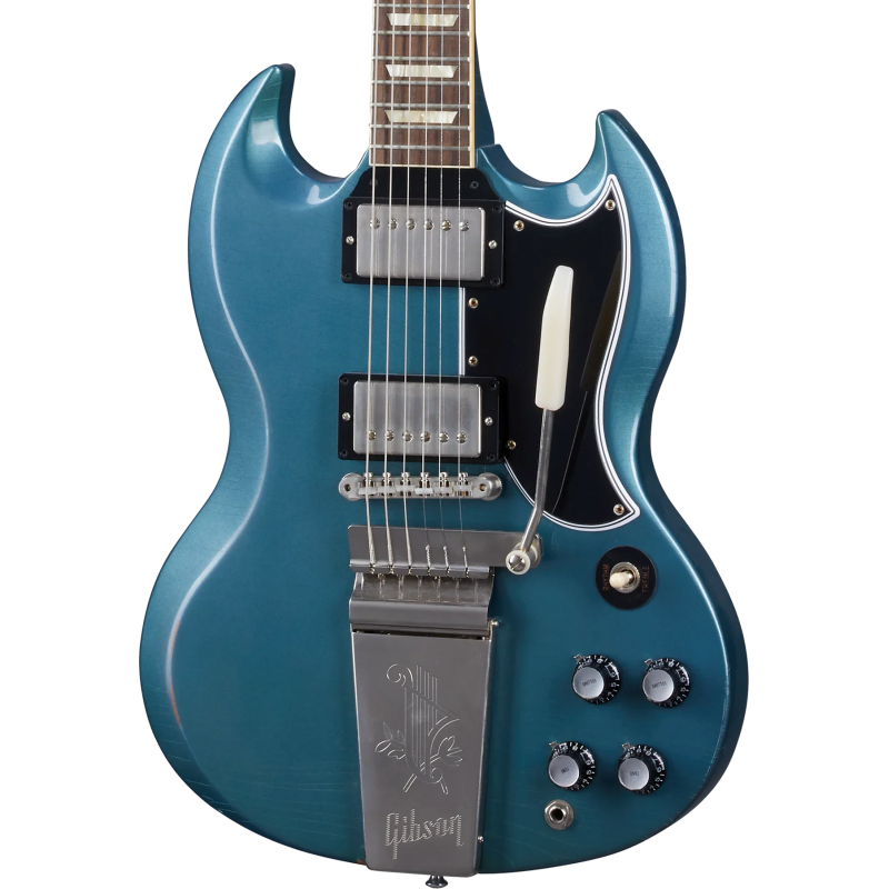 GIBSON 1964 SG Standard Reissue w/ Maestro Vibrola Light Aged Antique Pelham Blue