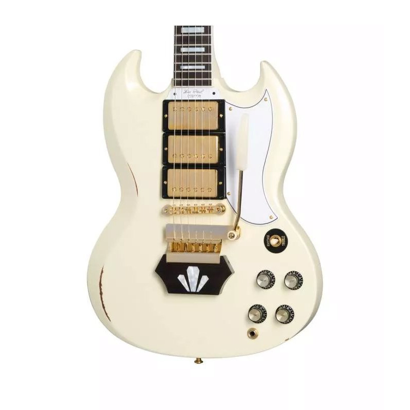GIBSON 62 SG Custom Classic White Short Maestro w/Ebony Block Murph
