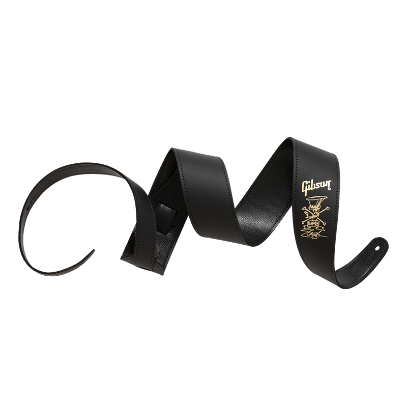 GIBSON ACCESSORIES AS-SLSH-GLD slash premium leather guitar strap gold guitar strap