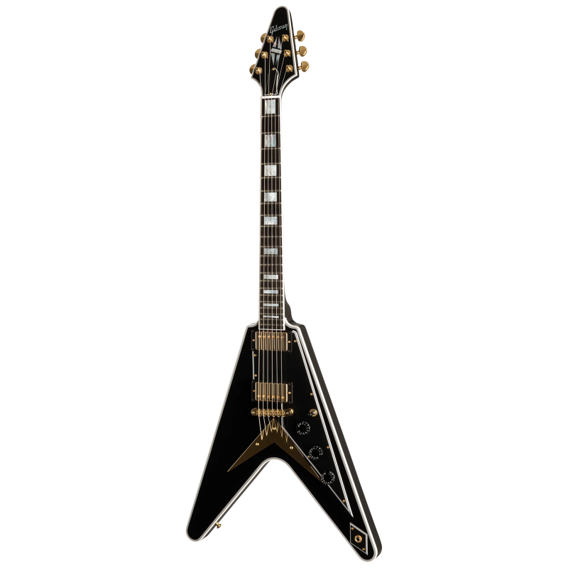 GIBSON Flying V Custom w/ Ebony Fingerboard Gloss Ebony