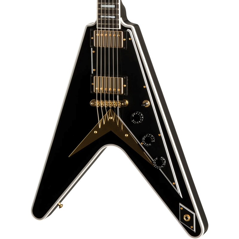 GIBSON Flying V Custom w/ Ebony Fingerboard Gloss Ebony