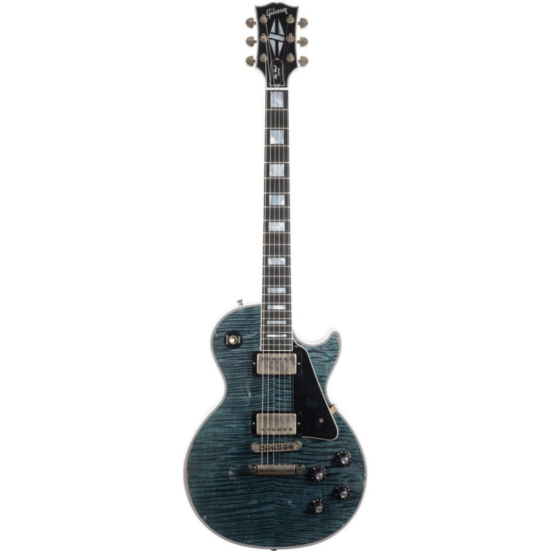 GIBSON Les Paul Custom AAAA Figured Maple Nordic Blue Heavy Aged NH