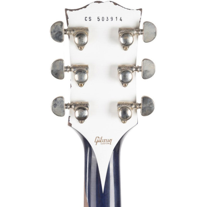 GIBSON Les Paul Custom AAAA Figured Maple Nordic Blue Heavy Aged NH