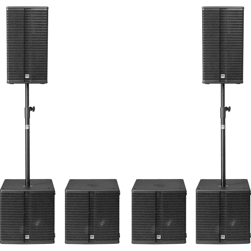 HK AUDIO L3PACK-PERFORM 2 l3-112fa 4 lsub-1500a housses + mâts