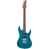 IBANEZ MMN1TAB Transparent Aqua Blue Guitare electrique avec valise