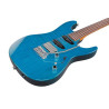 IBANEZ MMN1TAB Transparent Aqua Blue Guitare electrique avec valise