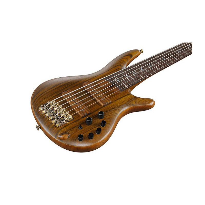 IBANEZ SR5506MHF Mocha Flat basse electrique 6 cordes avec valise