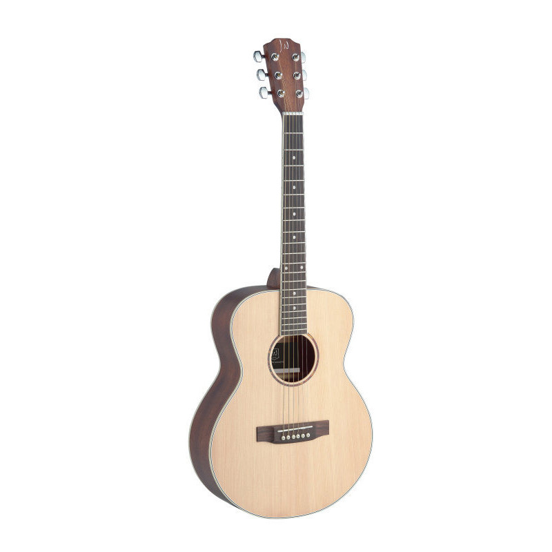 J.N GUITARS ASY-A MINI guitare acoustique mini auditorium de voyage avec table en épicéa massif série asyla