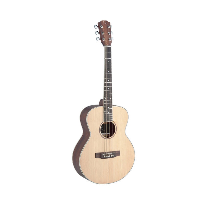J.N GUITARS ASY-A MINI guitare acoustique mini auditorium de voyage avec table en épicéa massif série asyla