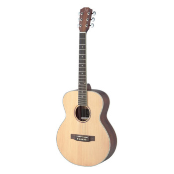 J.N GUITARS ASY-A MINI LH guitare acoustique mini auditorium de voyage avec table en épicéa massif modèle gaucher