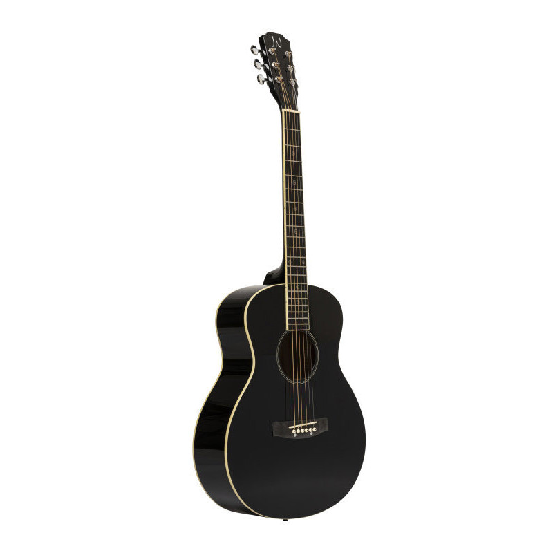 J.N GUITARS BES-A MINI BK guitare acoustique de voyage avec table en épicéa massif série bessie