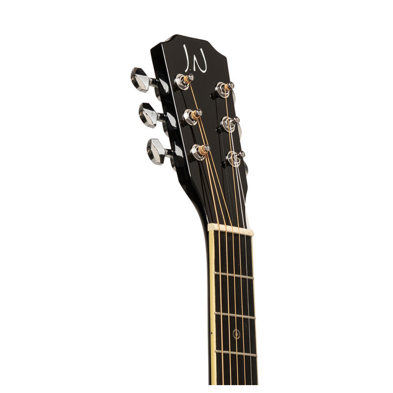 J.N GUITARS BES-A MINI BK guitare acoustique de voyage avec table en épicéa massif série bessie
