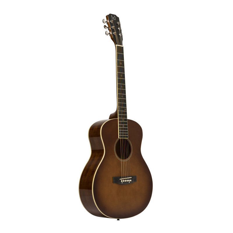 J.N GUITARS BES-A MINI DCB guitare acoustique de voyage avec table en épicéa massif série bessie