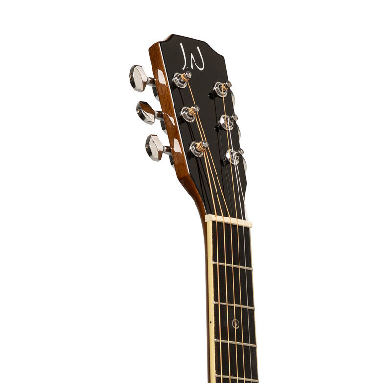 J.N GUITARS BES-A MINI DCB guitare acoustique de voyage avec table en épicéa massif série bessie