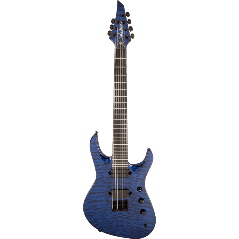 JACKSON USA Signature Chris Broderick Soloist HT7 touche ebene Transparent Blue