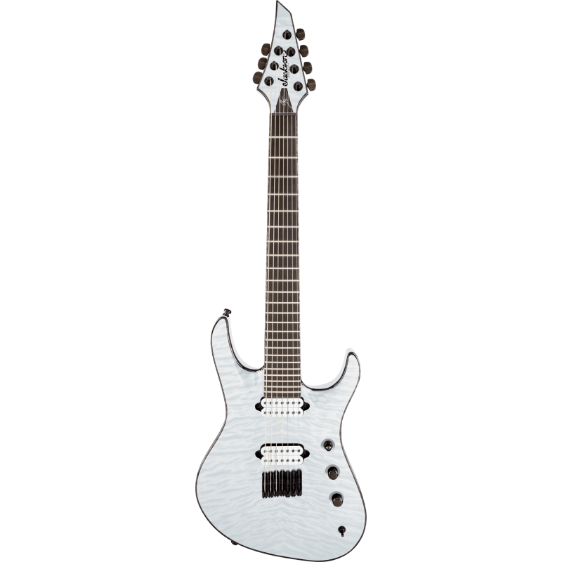 JACKSON USA Signature Chris Broderick Soloist HT7 touche ebene Transparent White