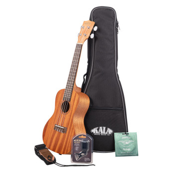 KALA KA-15S-BNDL Bundle KA-15 Soprano Mahogany (Housse tuner cordes et courroies)