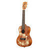 KALA KA-GARDENIA-C-BAG Maori Gardenia Mahogany Concert livre avec housse motif Voyage