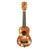 KALA KA-GARDENIA-S-BAG Maori Gardenia Mahogany Soprano livre avec housse motif Voyage