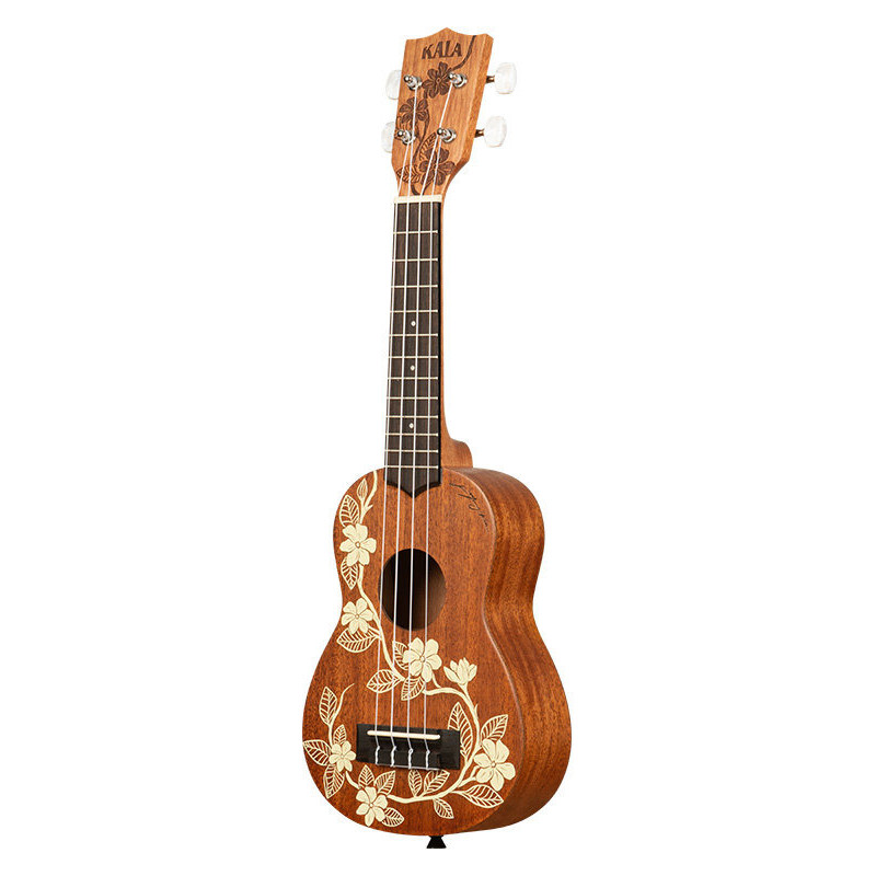 KALA KA-GARDENIA-S-BAG Maori Gardenia Mahogany Soprano livre avec housse motif Voyage