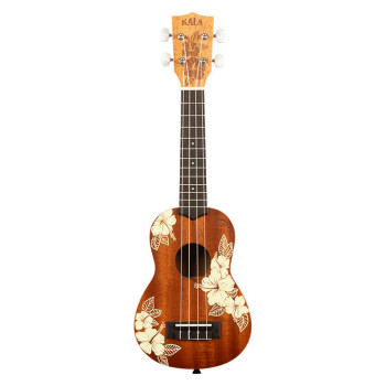 KALA KA-HIBISCUS-S-BAG Maori Hibiscus Mahogany Soprano livre avec housse motif Voyage