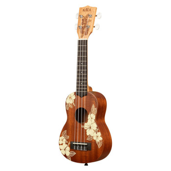 KALA KA-HIBISCUS-S-BAG Maori Hibiscus Mahogany Soprano livre avec housse motif Voyage