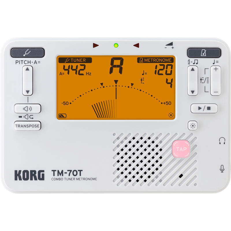 KORG TM-70C-WH accordeur/métronome tm70t-wh + micro pince cm400