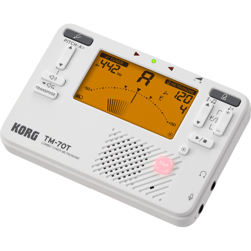 KORG TM-70C-WH accordeur/métronome tm70t-wh + micro pince cm400