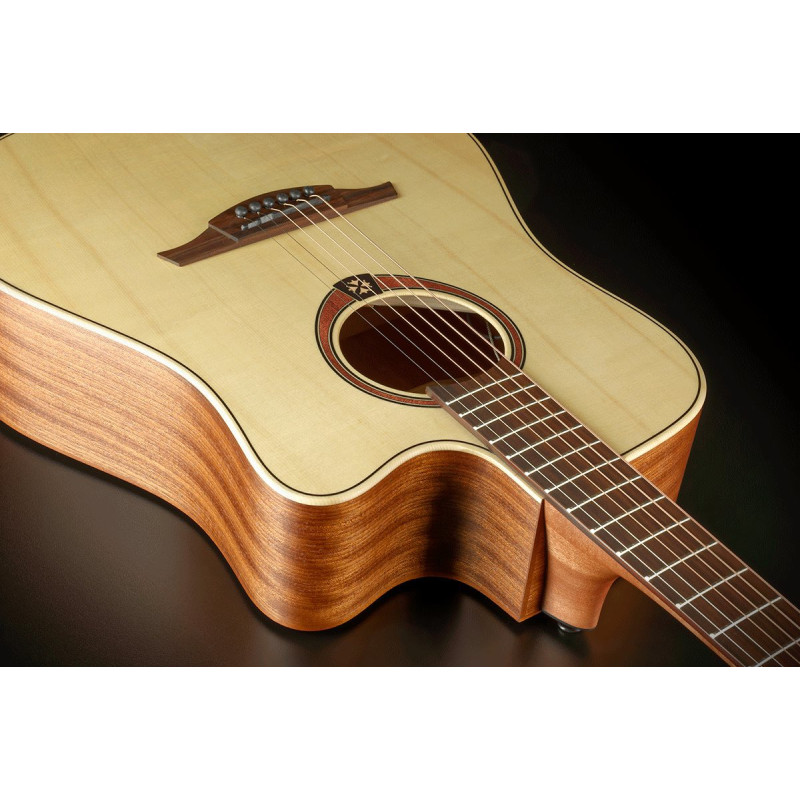 LAG T70DCE-NAT dreadnought cutaway electro
