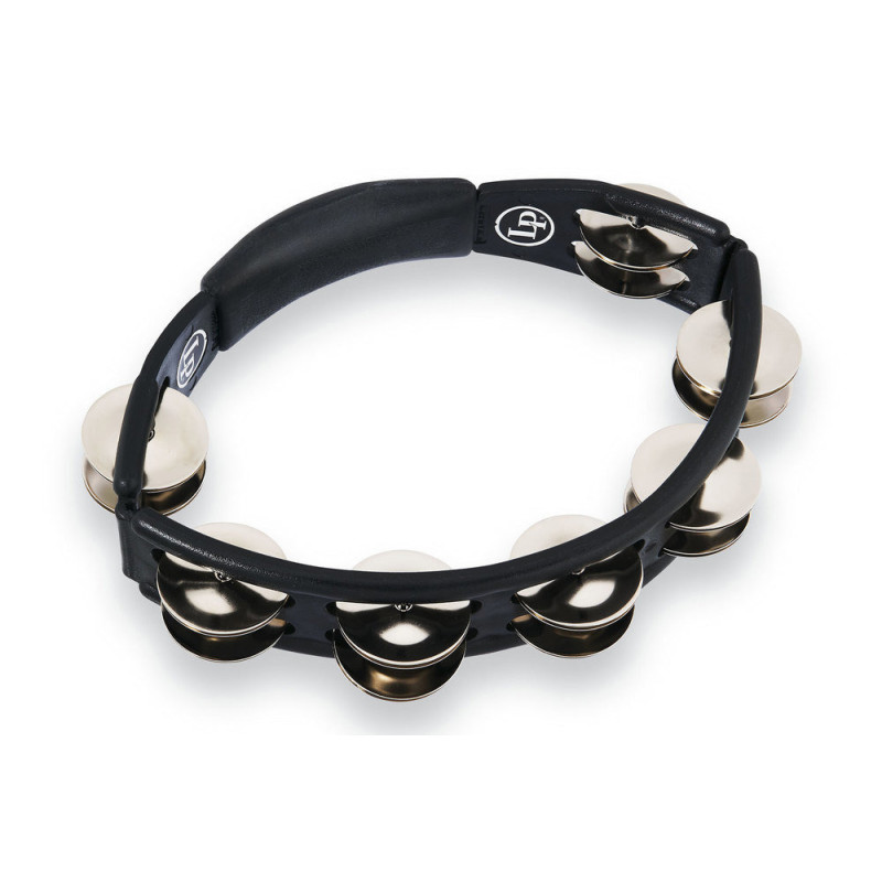LATIN PERCUSSION Tambourins Cyclops modèle à main Cymbalettes acier, Noir LP150