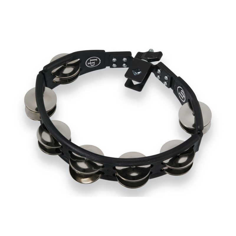 LATIN PERCUSSION Tambourins Cyclops montable Cymbalettes acier, Noir LP160