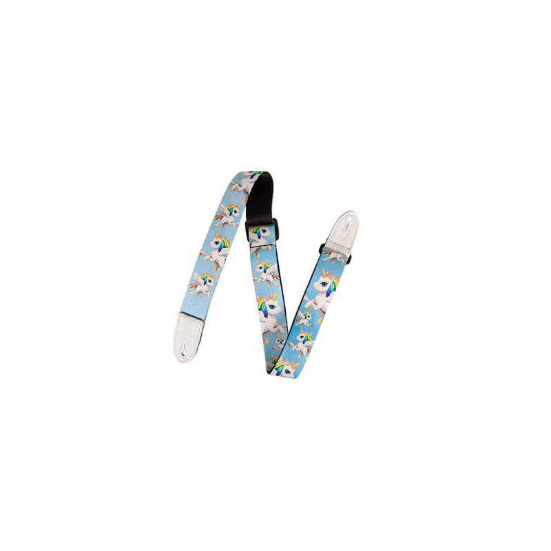 LEVY'S MPJR-005 Courroie Kid 3,8 cm aussi pour ukulele ou mandoline polypropylene embout cuir Design 005