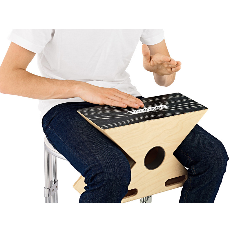 MEINL VR-XCAJ-SO x-cajon viva rhythm facade striped onyx