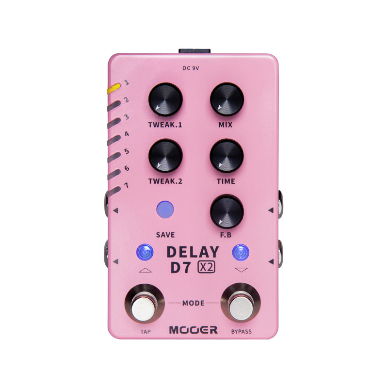MOOER D7DELAYX2 pedale mooer d7 delay x2