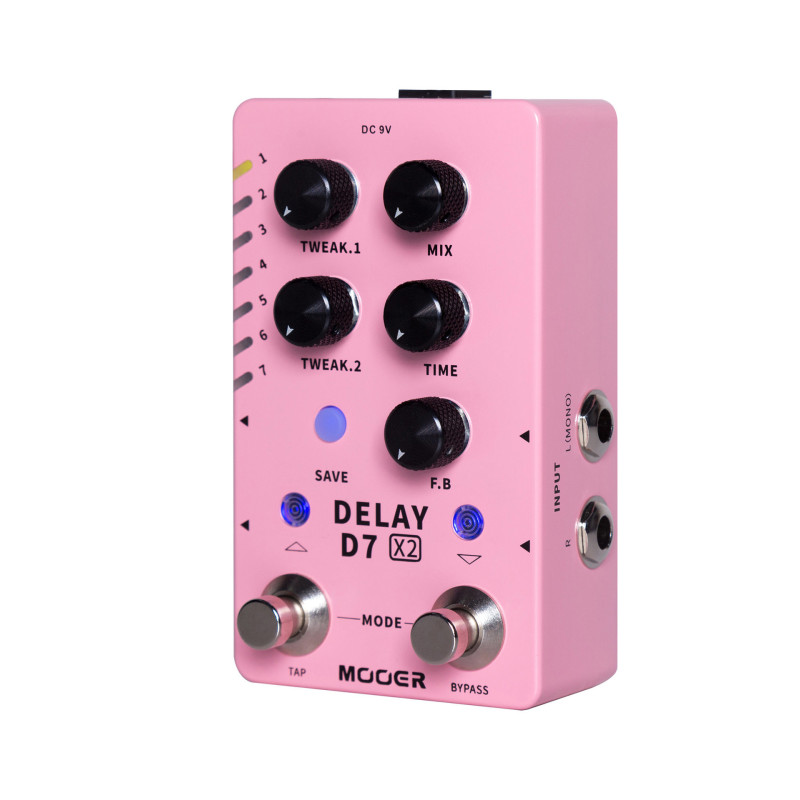 MOOER D7DELAYX2 pedale mooer d7 delay x2