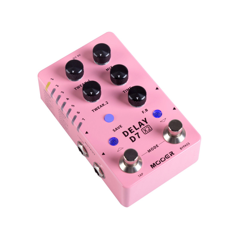 MOOER D7DELAYX2 pedale mooer d7 delay x2