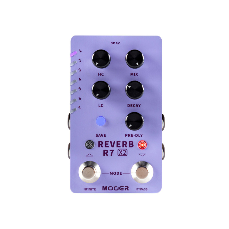 MOOER R7REVERBX2 pedale mooer r7 reverb x2