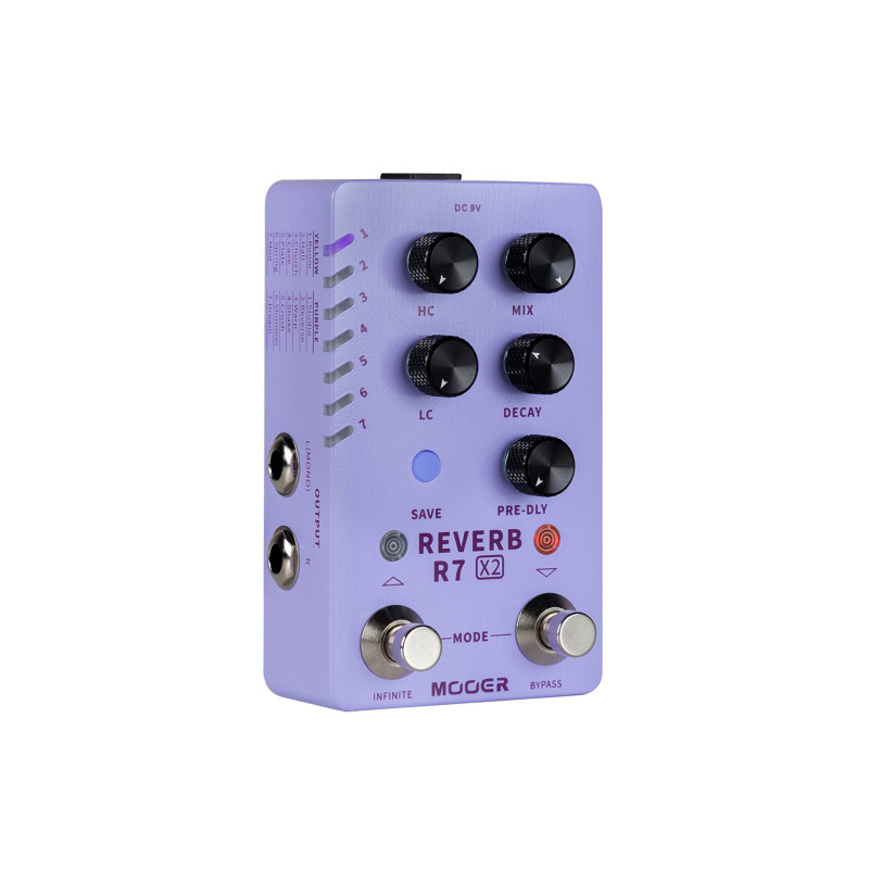MOOER R7REVERBX2 pedale mooer r7 reverb x2
