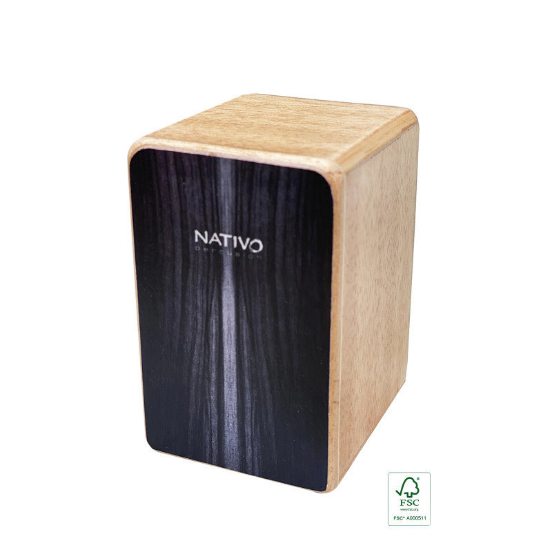 NATIVO NATI-SHK-BK mini cajon shaker panneau avant noir