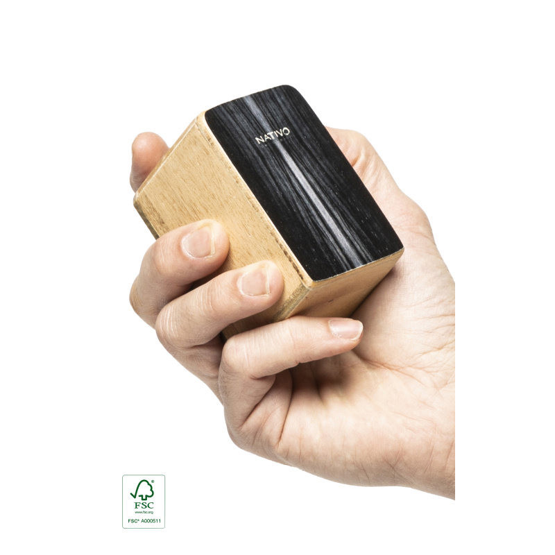 NATIVO NATI-SHK-BK mini cajon shaker panneau avant noir