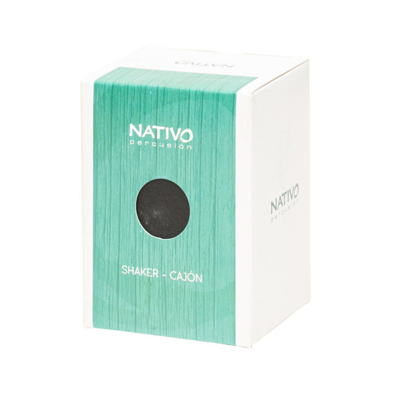 NATIVO NATI-SHK-BK mini cajon shaker panneau avant noir
