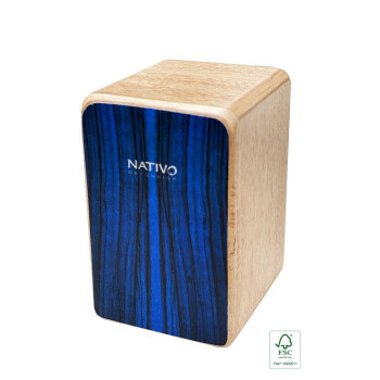 NATIVO NATI-SHK-BL mini cajon shaker panneau avant bleu