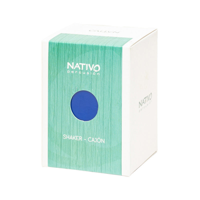 NATIVO NATI-SHK-BL mini cajon shaker panneau avant bleu