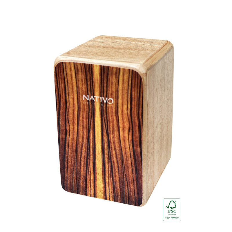 NATIVO NATI-SHK-BR mini cajon shaker panneau avant brun