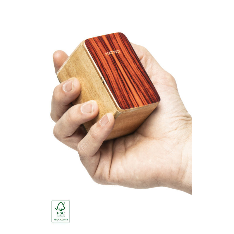 NATIVO NATI-SHK-RD mini cajon shaker panneau avant rouge