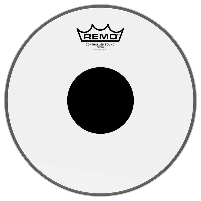 REMO CS-0310-10 peau cs transparente 10 + rond noir pour tom/ caisse claire
